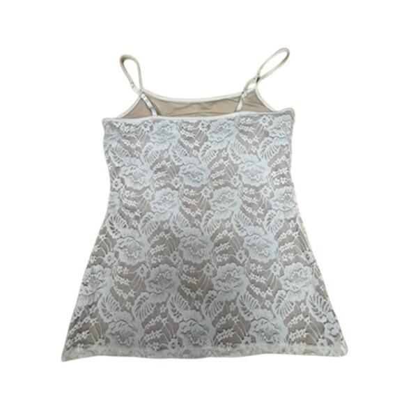 "EXPRESS" Best Loved Bra Cami-SZ M Lace & Roses Nude Under lining Y2K Fairy Core - Picture 7 of 7